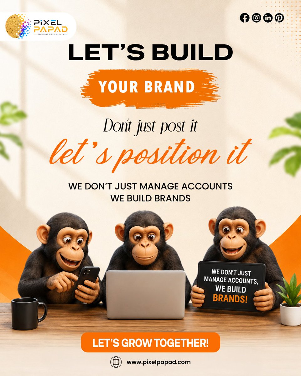 pixel_papad's tweet photo. Posting regularly is good, but strategic brand positioning is what actually drives growth. 📈

Ready to upgrade your digital footprint?
📲DM us today or visit https://t.co/adMMj8cURL!

#PixelPapad #BrandPositioning #DigitalMarketing #BrandBuilding #SocialMediaStrategy #Marketing https://t.co/bNhHypJN98