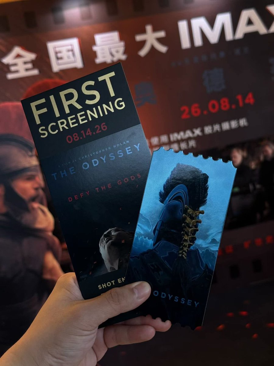 creapills's tweet photo. En Chine, les tickets pour l’avant-première de L’Odyssée valent déjà le détour 👀 https://t.co/f5PwedbucH