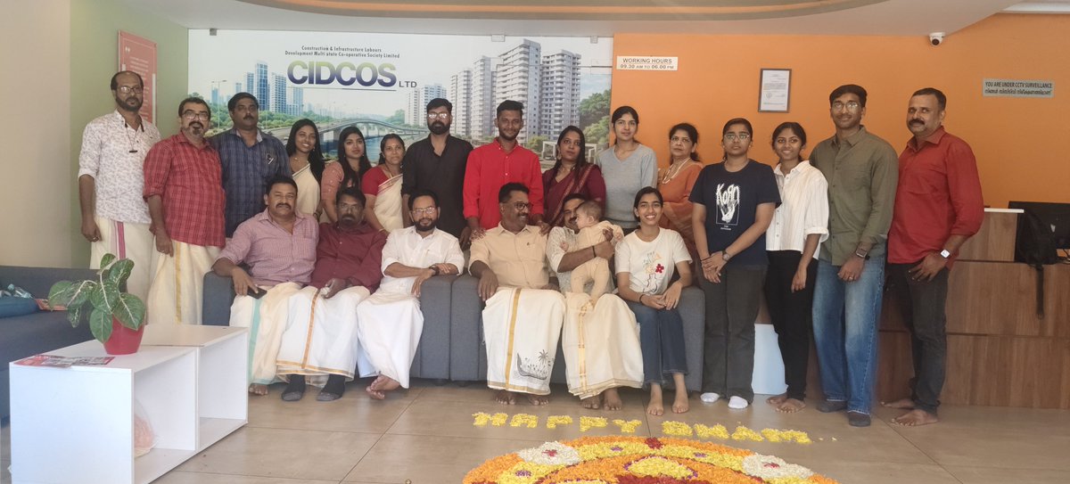 SofTOUCHchief's tweet photo. A memorable Onam Festival Celebration 2026 at office with all colleagues, with Athapookkalam Making, Photo Shoot, Games (Musical Chair, Concentration Check, Knowledge-cum-Reflex Level Check), Sumptuous Onam Meal (Sadhya), Team Singing (Antha-akshari) Competition, -(1/n) https://t.co/ik6qE2Bmf3