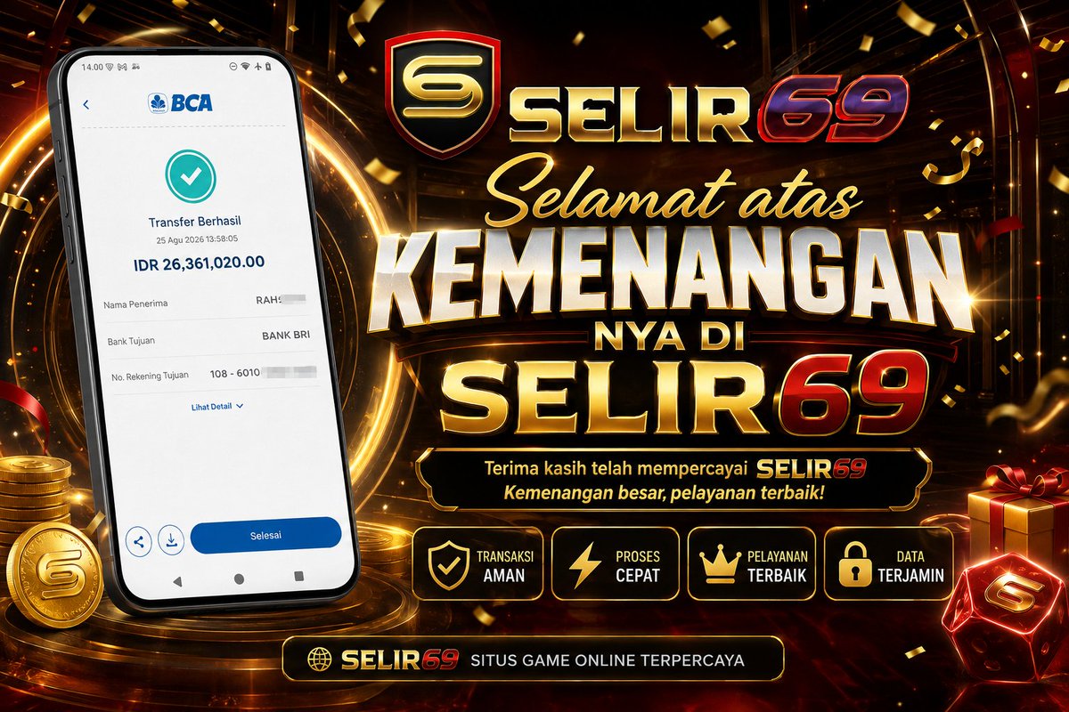 selir69_ofc's tweet photo. KEMENANGAN NYATA, MOMEN ISTIMEWA! 🏆🔥

Selamat atas kemenangan di SELIR69! ⚡ Semoga berikutnya giliran kamu membawa pulang momen terbaikmu. Libur DAFTAR DISINI 

#SELIR69 #KemenanganSELIR69 #GameOnline #megalive99 https://t.co/vHhX4txoM1