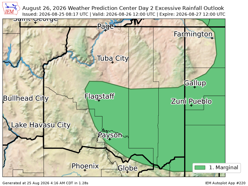 AMNZ2024's tweet photo. WPC issues Day 2 Marginal Risk Excessive Rainfall Outlook at Aug 25, 8:17z for FGZ https://t.co/abbx63HJ5l https://t.co/jQGYihO7em