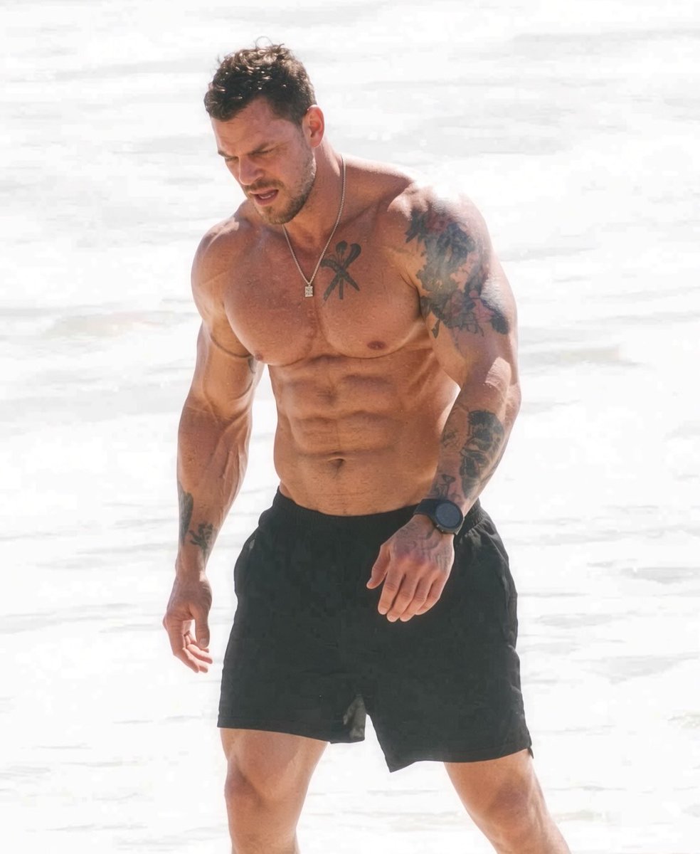 BethMyths's tweet photo. Alan Ritchson really looks like he was built for the role of Reacher. 😮‍💨🔥 With that size, those arms, and the physique… I completely understand why nobody wants to pick a fight with him. https://t.co/15ocu1CSox