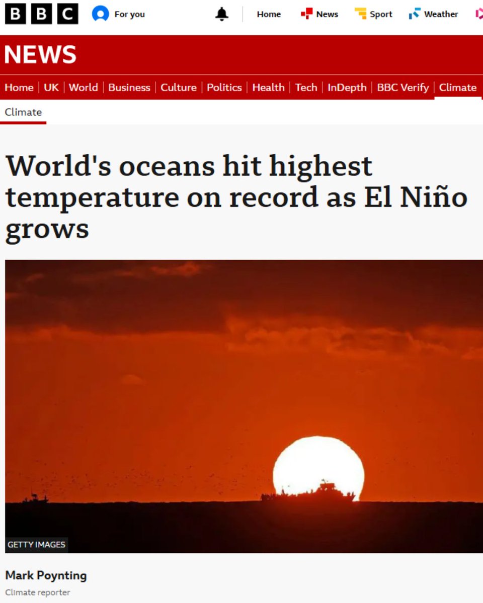 PlymouthMarine's tweet photo. “Unprecedented." PML's Prof Tim Smyth speaks to BBC News about the global ocean hitting its highest temperatures on record as #ElNiño grows, &amp; the almost continuous #MarineHeatwave we have seen in the western #EnglishChannel - for over 3 years running.

🔗https://t.co/HBFhEXuFVP https://t.co/2s5eehiTXt