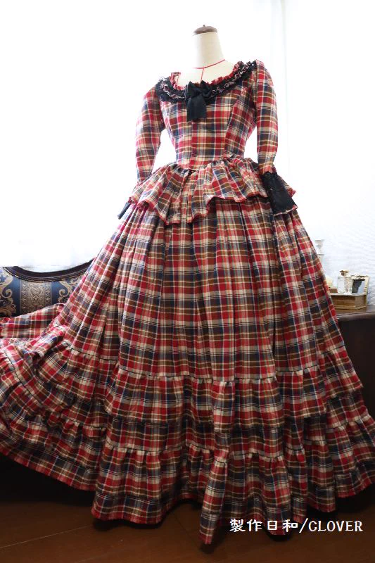 🧵製作日和🍀通販優先月間 в X: „🧵完成🧵 チェック生地が可愛かった