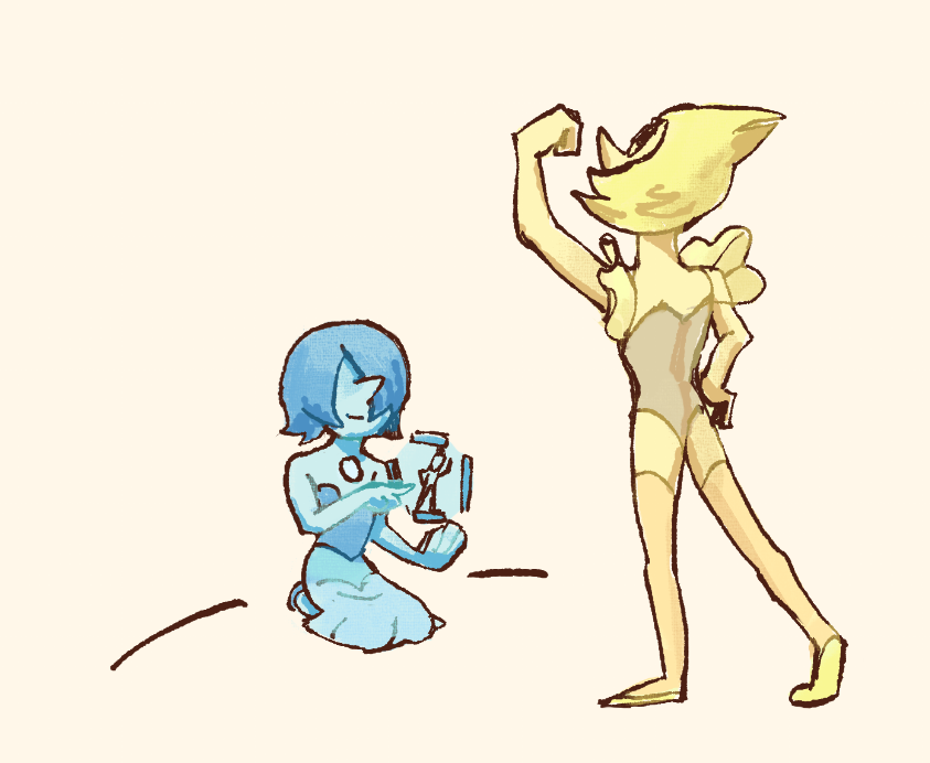 Pekich_was_here's tweet photo. Okay  a bit different shades of blue and not really green
#stevenuniverse #bluepearl #yellowpearl https://t.co/r4TZfOimxj