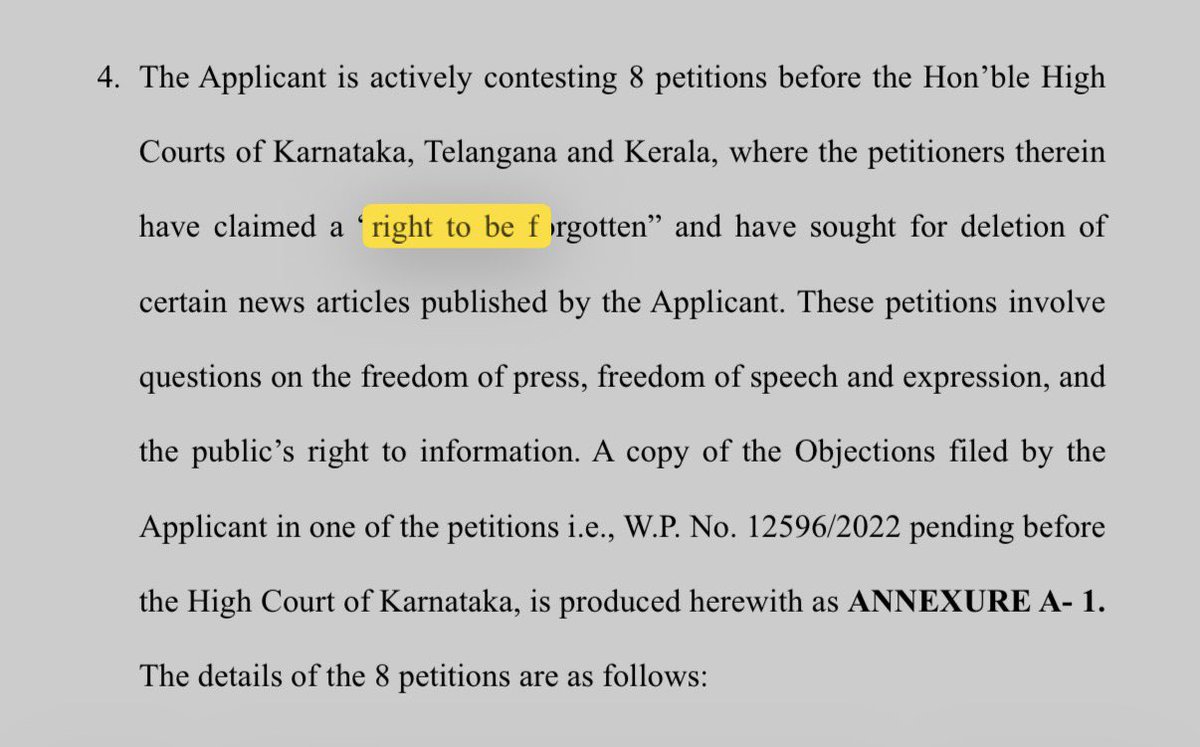dhanyarajendran's tweet photo. A few weeks ago, TheNewsMinute filed an intervention application in the cases against the right to be forgotten. The right is being used against the media to erase all kinds of stories. 

Thanks to our lawyers who have taken the first step in this. https://t.co/z5Q4JGmKkx