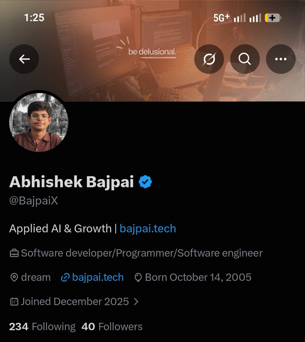 BajpaiX's tweet photo. 40 followers let's goo https://t.co/ettxuaNZNx