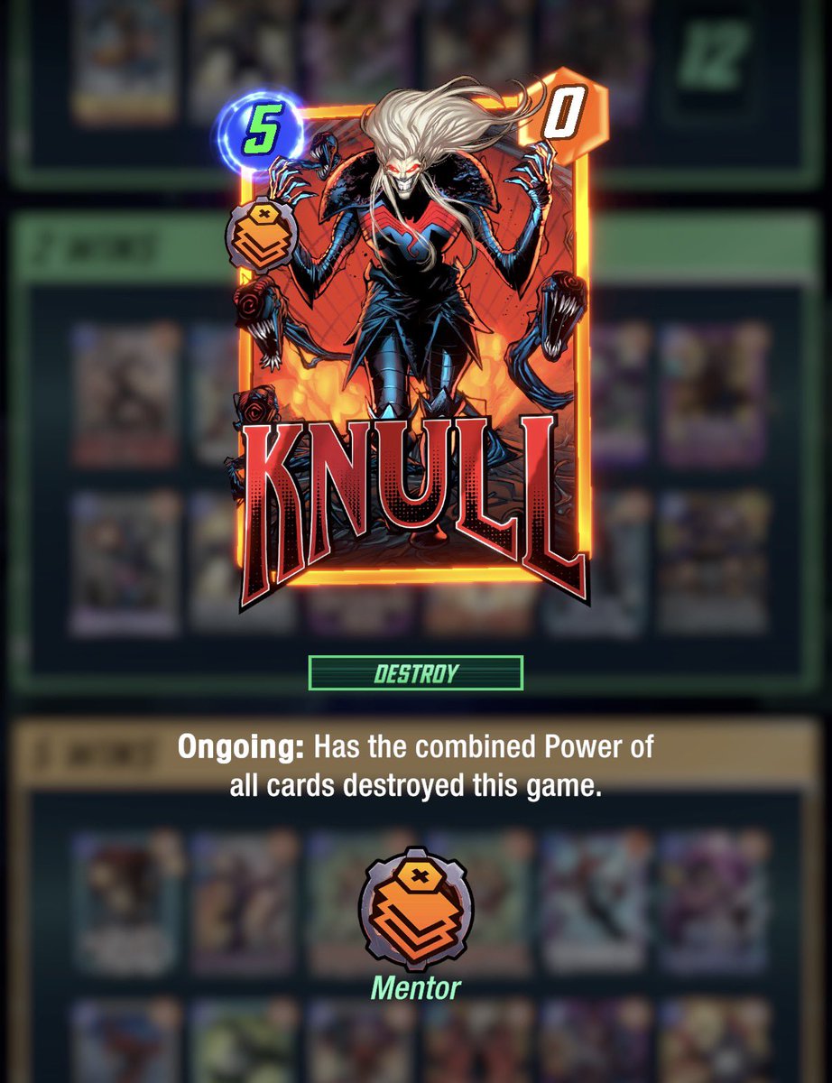 z_phil's tweet photo. @ninaisnoob Still 5 points. But with mentor ability. Giving his power to the top caracter in my deck. 

Pretty nasty in a destroy team. Round 6, i always pulled a card with 20+ power 🤣 https://t.co/0zYHKoJ2nG