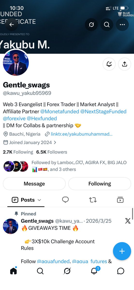 Imrantrade_'s tweet photo. @HTU_FX @foraxisofficial @Ahmad_lambo @ameeenullah01 @DawdaOntop @kawu_yakub95969 @DANHAJIYAFX1 @AGIRAFX Done https://t.co/yPKyXo2SQl