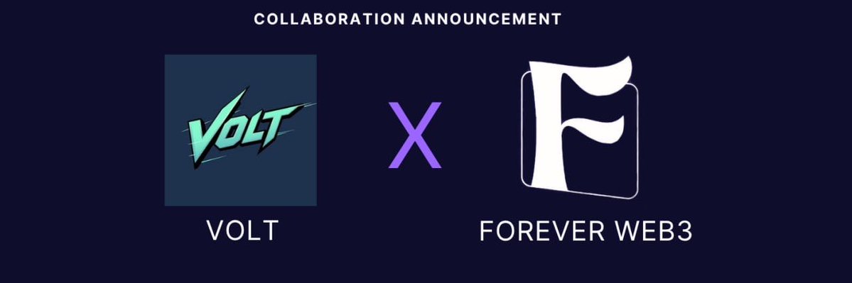 foreverweb3_'s tweet photo. VOLT X FOREVER WEB3

We are proud to announce our collaboration with 
@PoweredByVolt https://t.co/zLj9n972DL