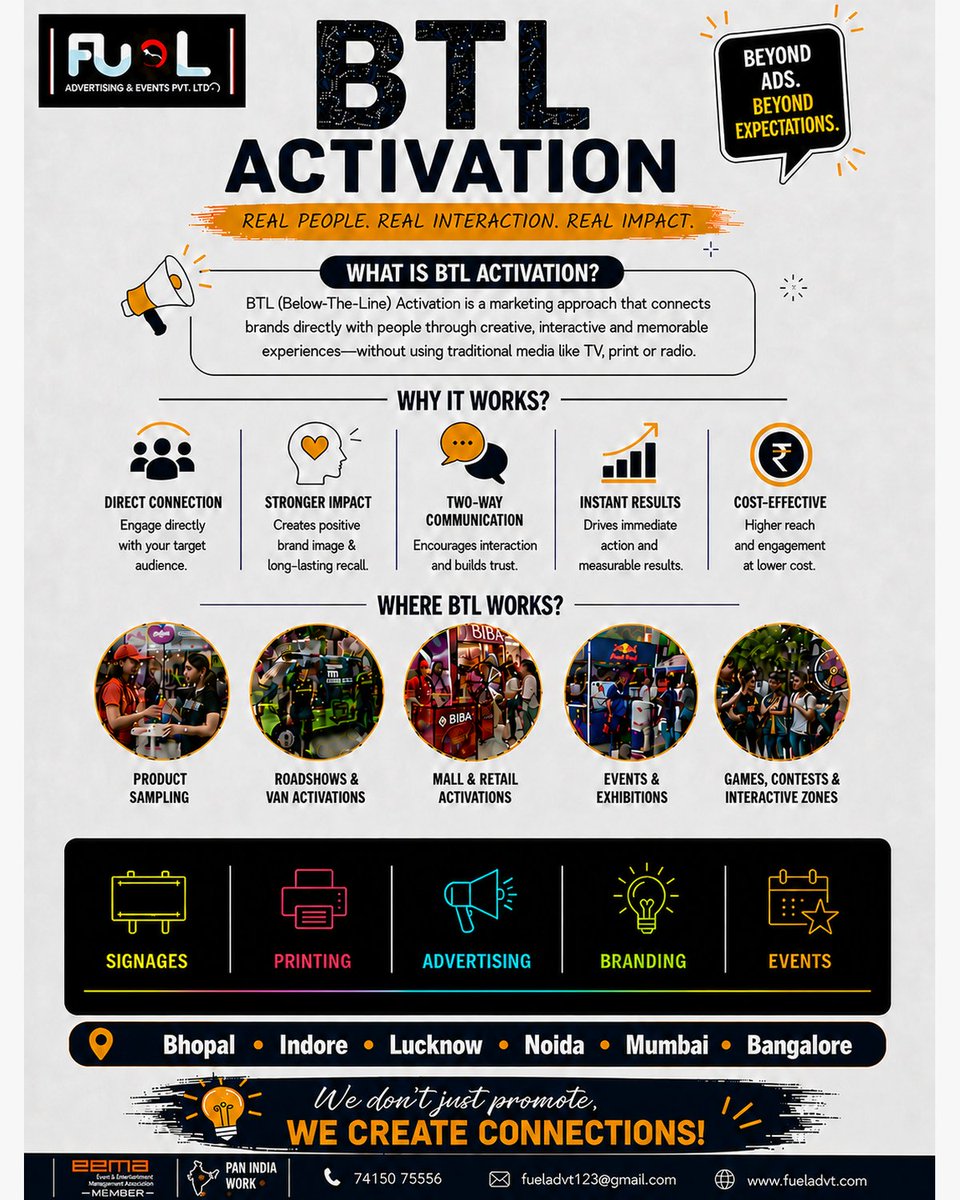 Fueladvt's tweet photo. Real people. Real interactions. Real impact. 🚀
 brands—we create meaningful connections!
📞 74150 75556
🌐 https://t.co/KbsmXx9wHZ
#BTLActivation #BrandActivation #ExperientialMarketing #ProductSampling  #EventMarketing #BrandEngagement  #MarketingSolutions #PanIndiaAdvertising https://t.co/zZk7gZMN5a