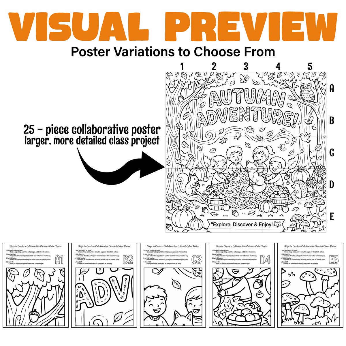 AvenuesLearning's tweet photo. 🍁Autumn Adventure Awaits!
Bring the magic of the autumn forest into your classroom with this Autumn Collaborative Coloring Poster featuring foxes, squirrels,hedgehogs,owls,happy children,pumpkins,mushrooms,apples,giant“AUTUMN ADVENTURE!”lettering.#Autumn

https://t.co/qkWhZphKjO https://t.co/0UUuReWiAq