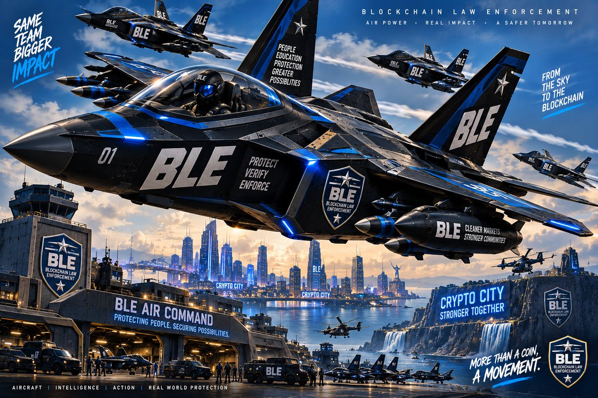BLEcommunity's tweet photo. 🚨✈️ $BLE AIR COMMAND IS CLEARED FOR TAKEOFF! ✈️🚨
Crypto City isn’t just protected on the ground anymore. 🔵⚫
$BLE is taking the mission to the SKY.
🛡️ Protect.
🔎 Verify.
⚡ Enforce.
MORE THAN A COIN. A MOVEMENT.
CA: 2AWf41WVJZXjQ6cB3KSbQ6vb7GE2bad6CCHXmc57pump
#BLE #BlockchainLawEnforcement #Crypto #Solana #Memecoin #CryptoCommunity #Web3 #Altcoins #SolanaMemecoin #CryptoTwitter