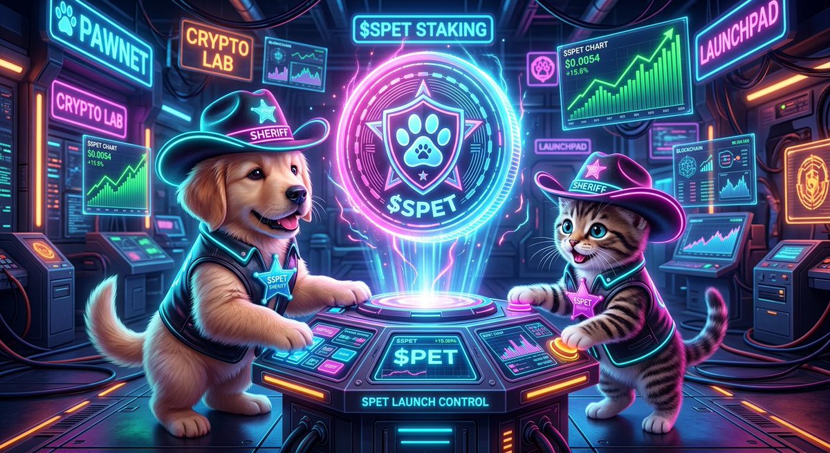 sheriffpets's tweet photo. From the lab to the blockchain. From idea to $SPET. The Sheriff is ready. When are you? 🐶🐱 #SPET #Solana #PumpFun https://t.co/2tsUbPNFfb