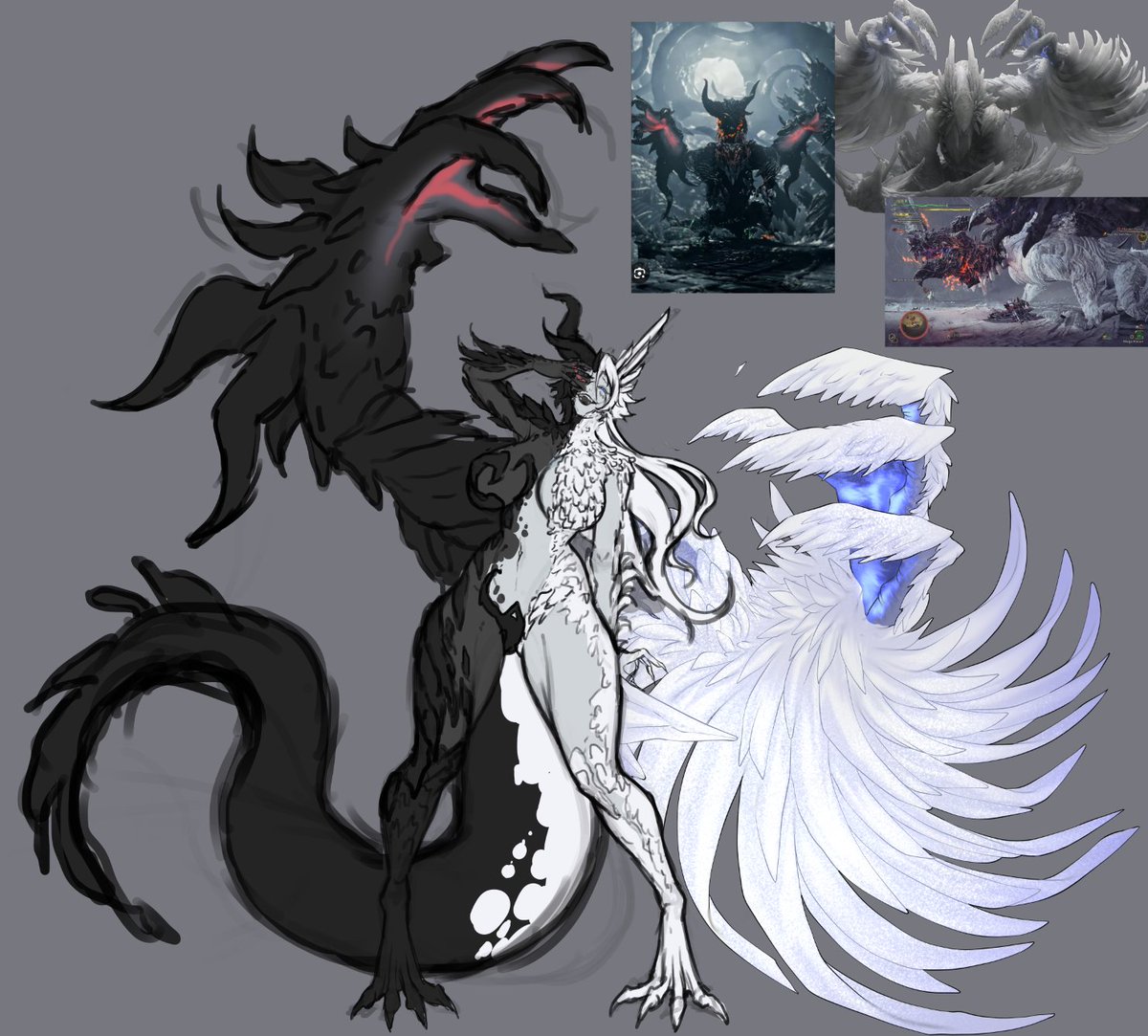 FankiBoness's tweet photo. Zoh Shia. The colored sketch version.

#MonsterHunter 
#Monstergirl
#Sketch https://t.co/wn9Ph1a1ZC