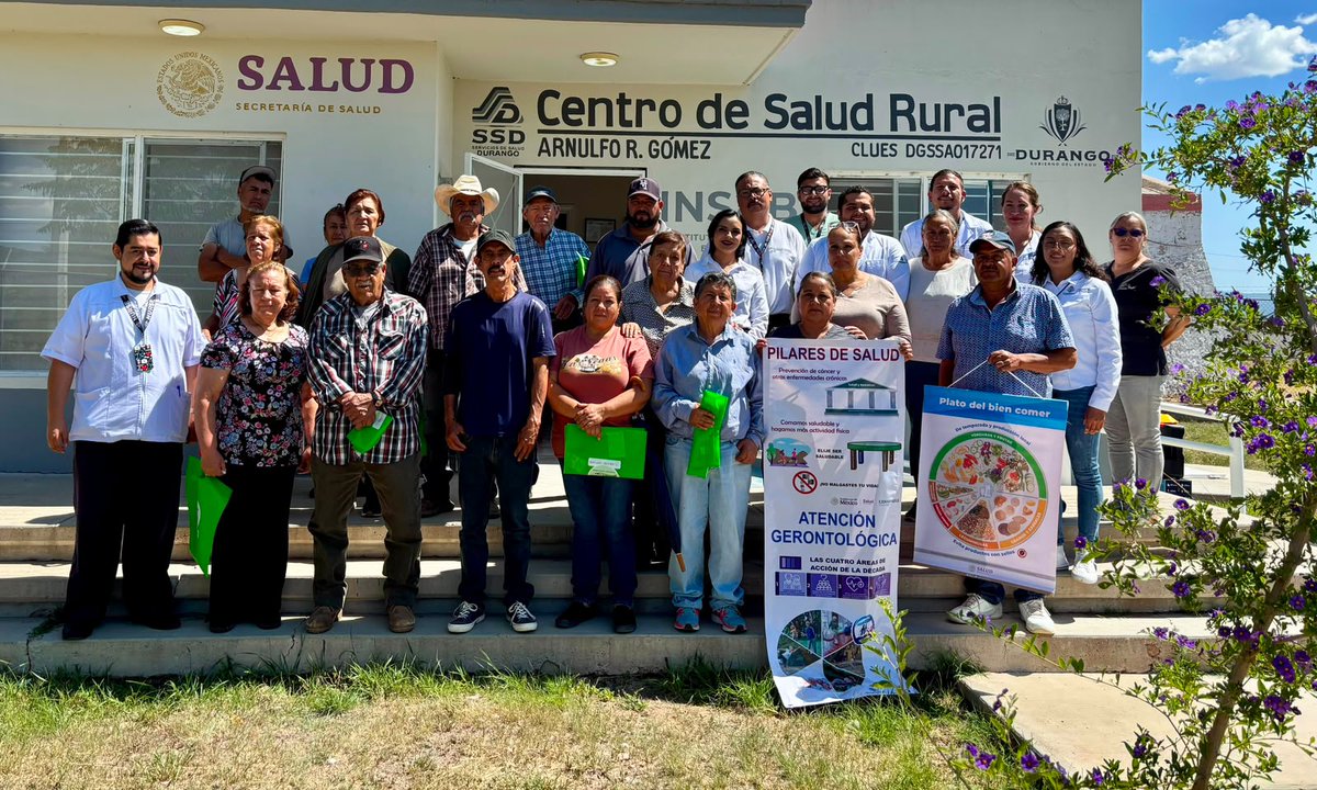 SSDurango's tweet photo. La #SSD acudió al Centro de Salud de "Arnulfo R. Gómez" para realizar las actividades mensuales a pacientes con enfermedades crónicas del Grupo GAM-EC “Sauces”.

De esta manera se fortalece el autocuidado, la prevención y los hábitos saludables. https://t.co/YRFuxVcs3R