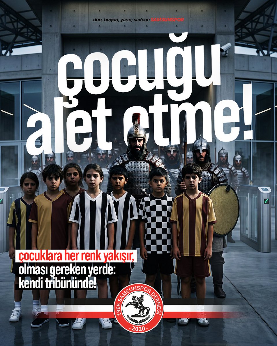 1965SSDER's tweet photo. Çocuğunu alet etme!

Çocuklara her renk yakışır,
Olması gereken yerde:
Kendi tribününde!

Stadyum kültürü bir mirastır ve bu mirası çocuklarımıza doğru aktarmak hepimizin görevidir. Kendi desteklediğiniz takımın renklerini, sırf "çocuktur, kimse ses çıkarmaz" düşüncesiyle rakip takımın ev sahibi olduğu tribünlere sokmaya çalışmak, masum bir futbol sevgisi değildir. Bu durum, hem çocuğunuzu olası bir tribün gerginliğinin tam ortasına atmak hem de ev sahibi taraftarın alanına ve kurallarına saygısızlık etmektir.

Çocuklara her renk yakışır; ancak olması gereken yerde: Kendi tribününde!

Lütfen kendi fanatizminiz veya misafir tribününde bilet bulamama mazeretiniz için çocuklarınızı kalkan olarak kullanmayın. Sonradan yaşanacak mağduriyetleri önlemenin tek yolu, stadyum kapısına o formayla gelmemektir.