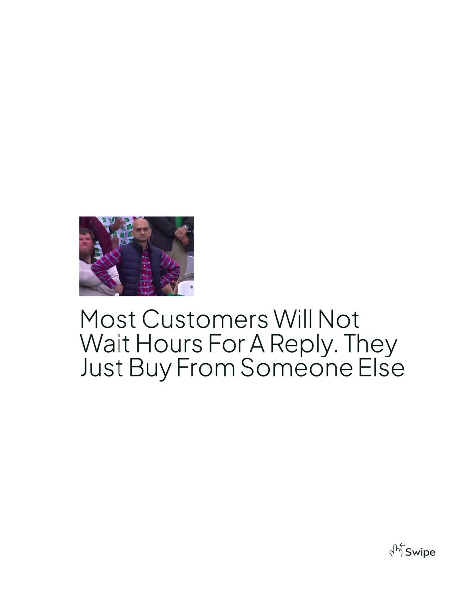 sellnudge's tweet photo. A cheetah hits 70mph and still loses most of its hunts.

Not because it was slow. It caught the thing. It just couldn't hold it.

Your business does this too. You win the attention, then lose the customer while they wait for a reply.

Catching them was never the hard part. https://t.co/amtQn6PvPd