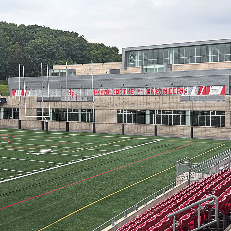 AMIGraphics's tweet photo. A great mix of function &amp; school spirit. 🎓
AMI Graphics installed custom one-way window perf at @RPIEng, adding office privacy while creating bold branding facing the football field.
Privacy inside. Pride outside.
#AMIGraphics #RPI #WindowPerf #CampusGraphics #SportsBranding https://t.co/uDZGGcHCyL