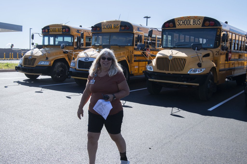GarnetValleySD's tweet photo. 🚌🎉Big day for GV Transportation! Our fleet is officially moving to its new home at the Pennington Building. We’re excited for this new chapter and a space better suited for our drivers, staff, and buses. Here’s to many happy &amp; safe miles ahead! 🐾

#GVfeeling https://t.co/lNY3D4mtqg