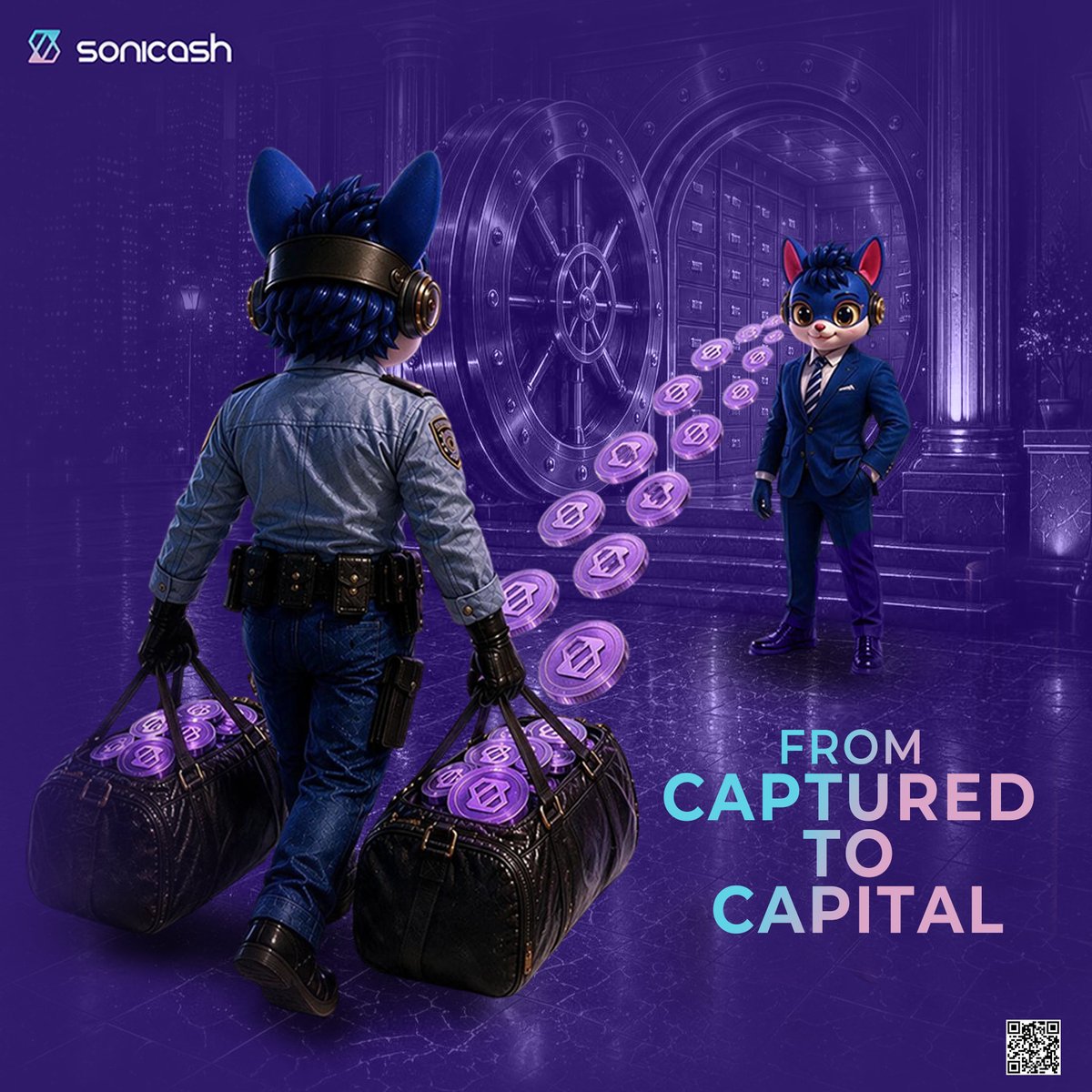 sonicash_io's tweet photo. ๐น Officer Soni secured the coins.
Now, Banker Soni is ready to turn them into something bigger.
A new character with a new mission and a new chapter in the Sonicash journey.
Follow Sonicash and discover what comes next.
#Sonicash #Blockchain #Web3 #Crypto https://t.co/uYVw94kDhf