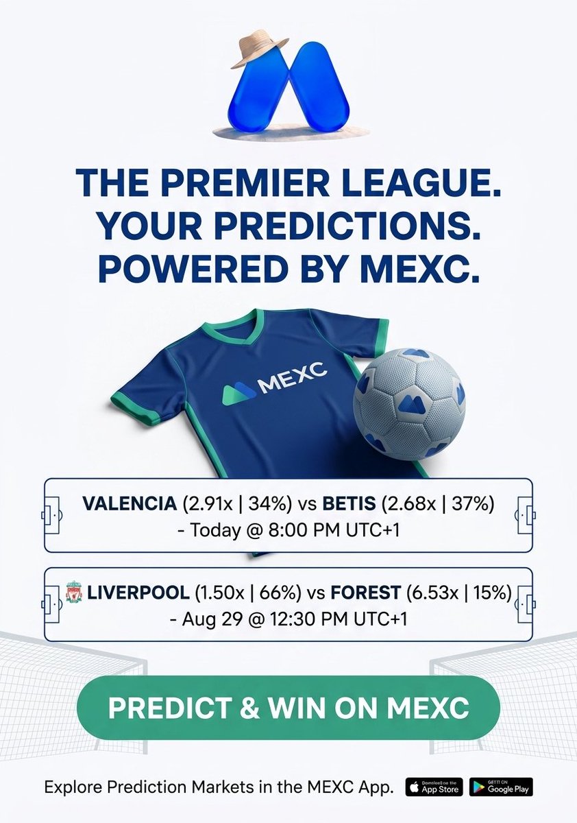 _0x_Ace's tweet photo. Helloooooo Football fans. 

The premiere league season is up and at it again...

Don't just argue in your group chats, put your money where your mouth is and test your prediction skills on @MEXC

> Good odds, and
> Fast settlements 

Try out the mexc prediction market this season https://t.co/xOYcW67YlL