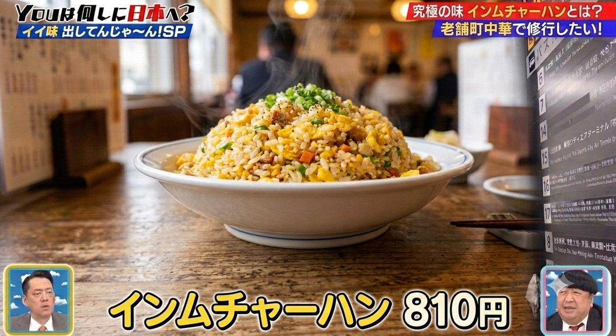 ka8alpha's tweet photo. YOUは何しに日本へ？
究極のインムチャーハンとは？ https://t.co/30DSwXp57n