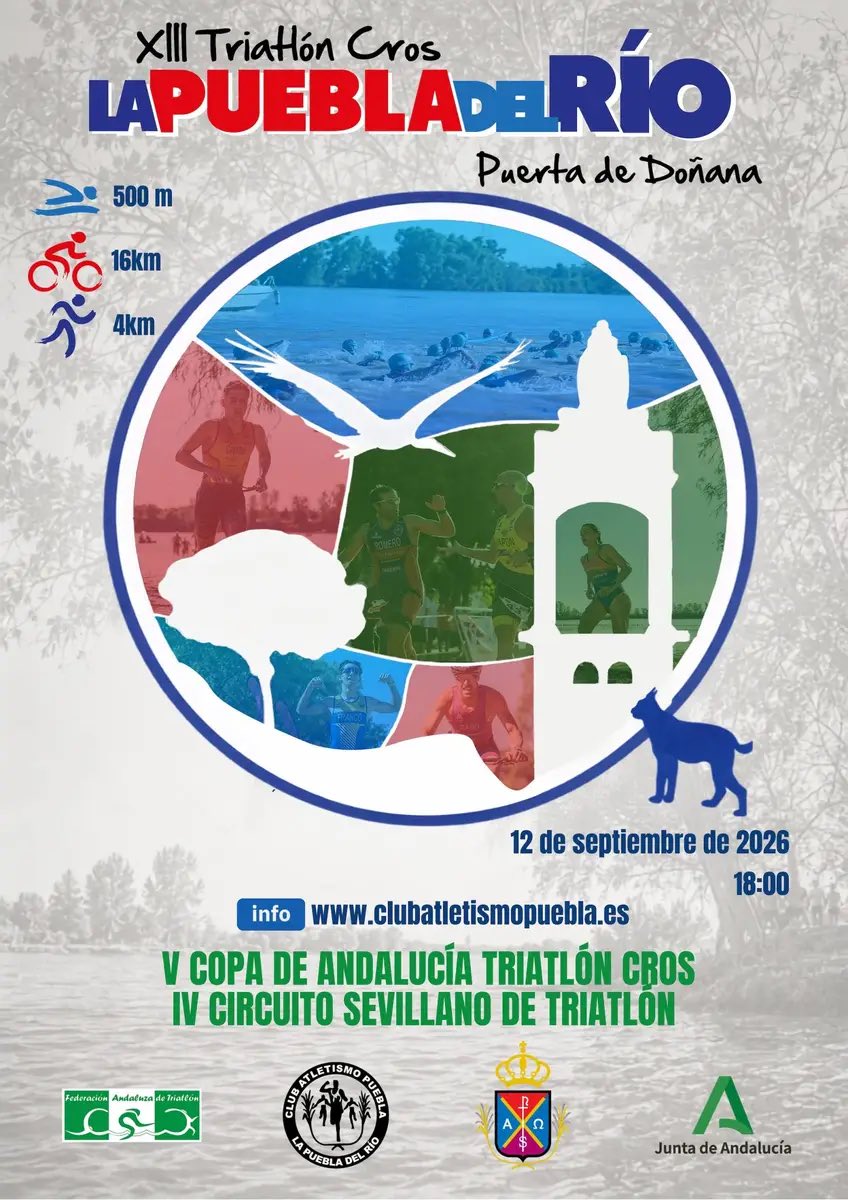 FedAndaluzadTri's tweet photo. 🎽Último día para asegurar la talla de tu camiseta del 🏁XIII Triatlón Cros La Puebla del Río “Puerta de Doñana”
💰Además, ¡última semana a precio reducido! Subida de precio el 2 de septiembre
🔗Inscripciones:
https://t.co/hn7ntEmPNR
#FATRI https://t.co/dqiT4Q5YDD