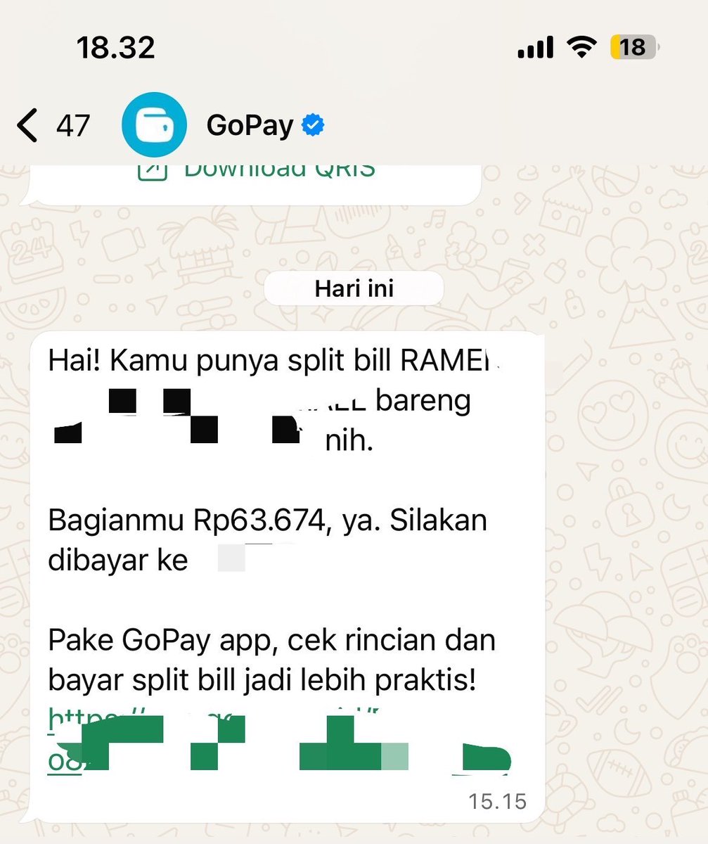 user1628489292's tweet photo. Baru tau gopay ada fitur buat splitbill kaya gini https://t.co/vkPgOKEfJ9