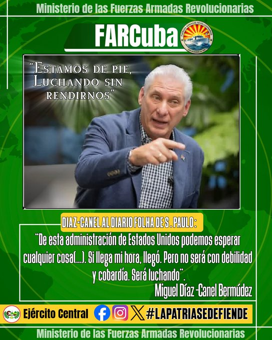 Dialys2022's tweet photo. Alto y claro, #Cuba ni se rinde ni se doblega, #CubaEstáFirme en sus principios y no se pliega a los caprichos de ningún mandatario genocida , estamos de pie y #CubaVencerá porque #CubaNoestáSola ❤️🇨🇺 https://t.co/0nzhE4G57v