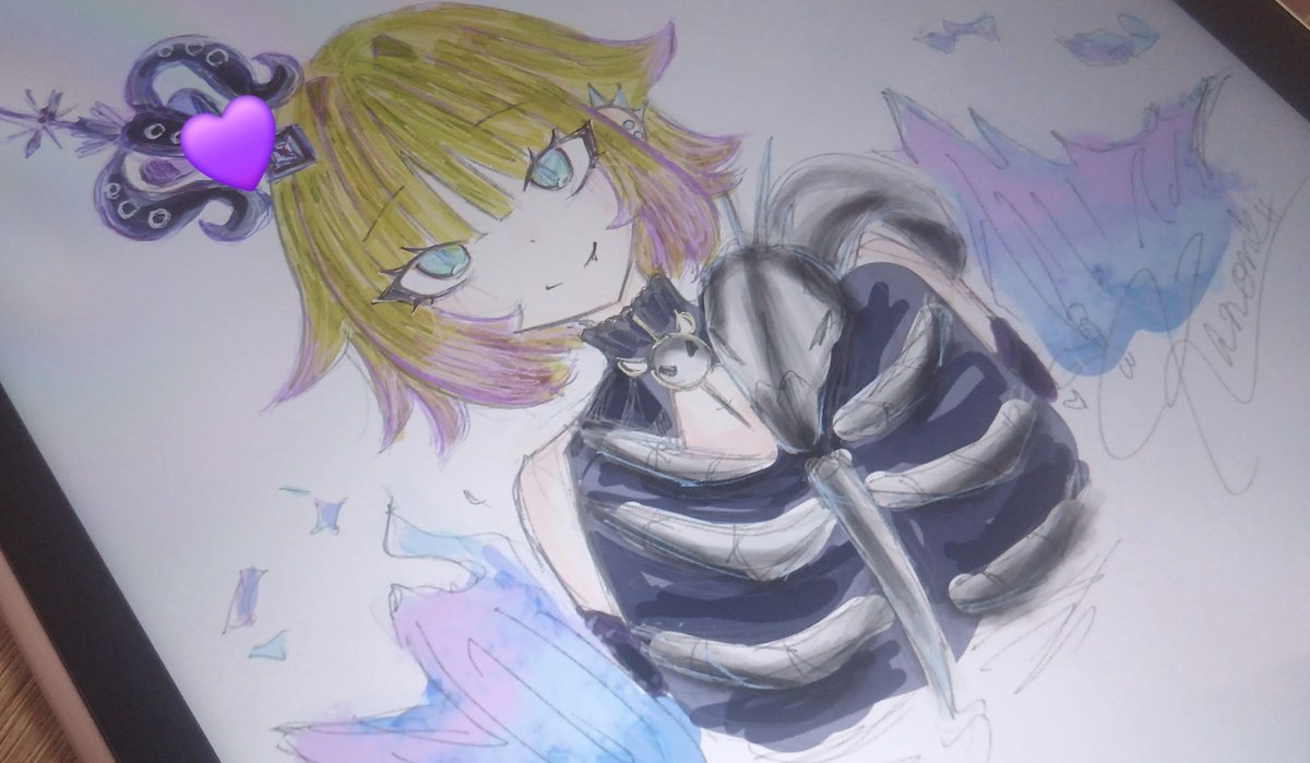 222kano___n's tweet photo. 😈👑

久々にiPadのノート機能でﾗｸｶﾞｷ𓈒𓂂◌

#ぐぴくちゃ https://t.co/FpVccGMwMD