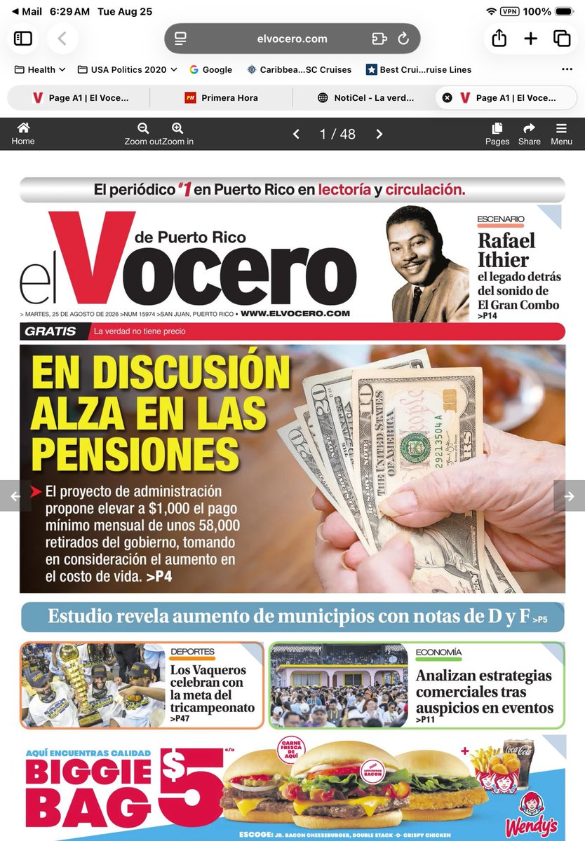 DAVILACOLON's tweet photo. Este proyecto es una engañifa y juega con las esperanzas de los jubilados. Primero, costaría $400M y no identifica fuente de repago. Segundo,viola acuerdo con retirados del ajuste de deuda que prohibe aumentos hasta 2035. Tercero, no será aprobado por la Junta. Lourdes Ramos promete villas y castillas con tal de ganarse unos votitos. La demagogia populista en acción.