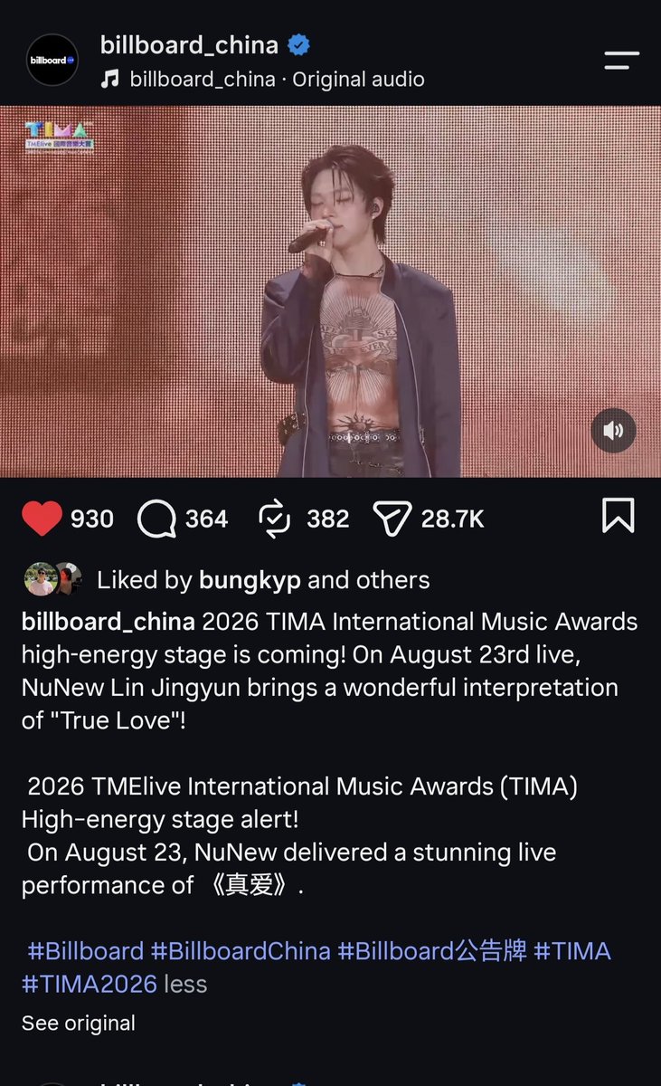 MelRam_01's tweet photo. So proud of NuNew! He will be featured in a digital issue of Billboard China and his performance of True Love is also featured, tagged as a stunning live performance!🥹👏

https://t.co/CXkUSaBCOu

https://t.co/pJsNQhx8m6

CWR ON TIMA26 STAGE
#TIMA2026xNUNEW
@CwrNew  #NuNew https://t.co/bazPAncGjm
