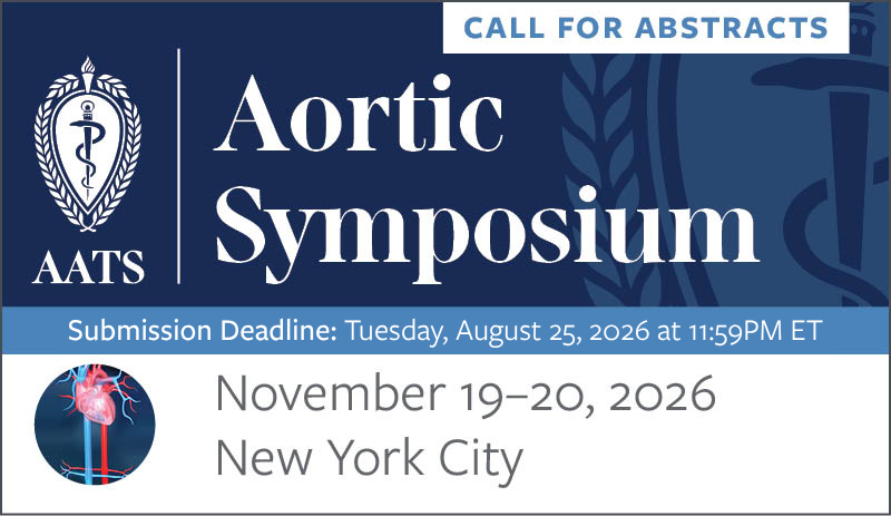 AATSHQ's tweet photo. #Aortic2026 abstracts are due TODAY. This is your last chance to submit research you will present this November to fellow surgeon-scientists who work on the treatment of aortic aneurysms and dissections. Share your abstract now: https://t.co/WjEQcME5GB

Deadline: Today, 8/25 https://t.co/7xrdEdP0Ls