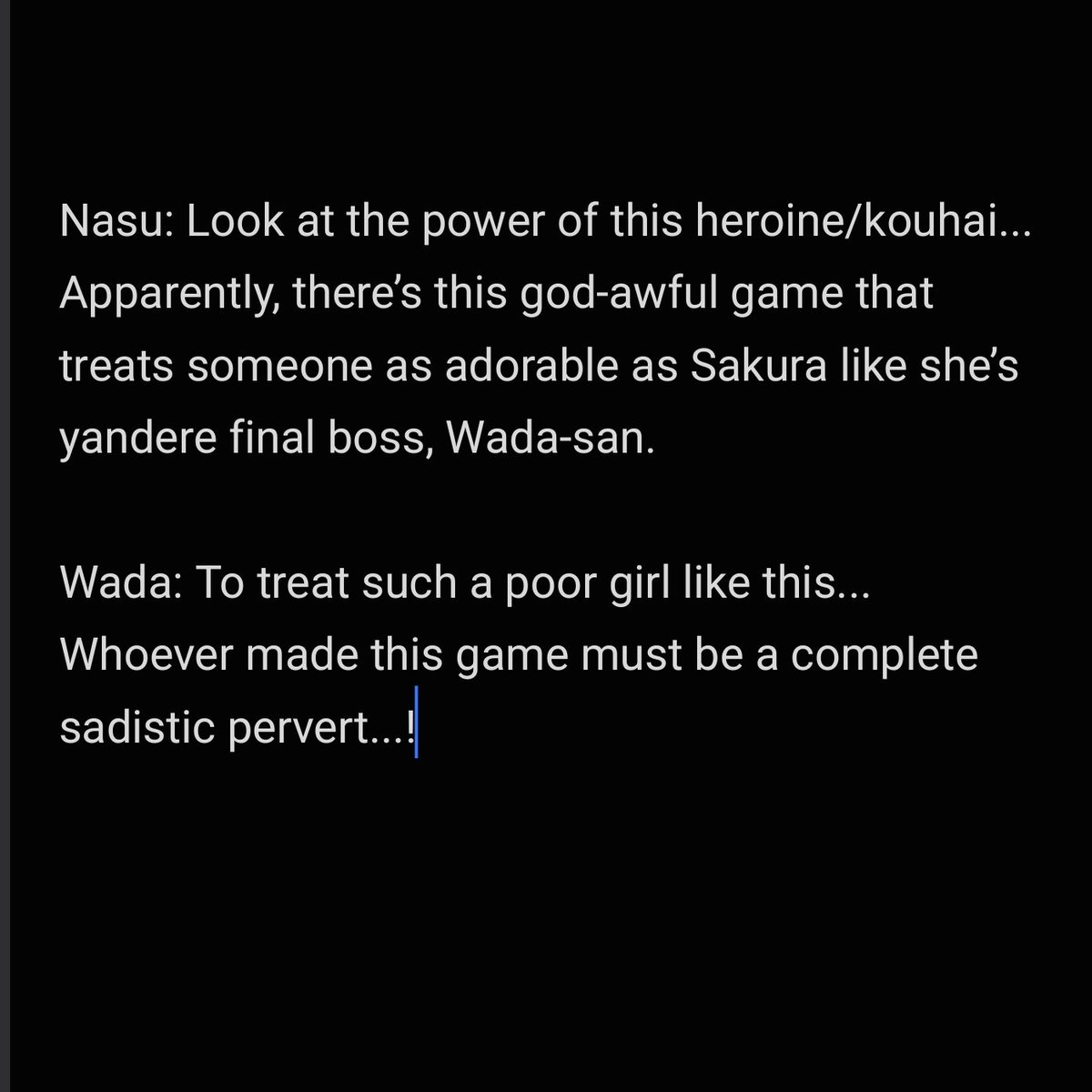 ExtraSeraph's tweet photo. Nasu and Wada Arco-sensei’s comments about BB-chan, under a art of BB-chan crying over Hakuno https://t.co/EIkTModeN3