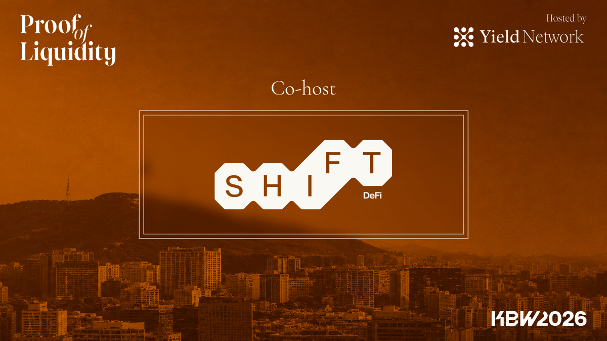 Shift_DeFi's tweet photo. Crypto needs institutional-grade risk before it gets institutional-grade capital.

Not the other way around.

That order is shaped in rooms where both sides are present, and that’s why we’re co-hosting Proof of Liquidity Seoul Edition during KBW.

See you in Seoul. https://t.co/DZ3SdSbdhJ