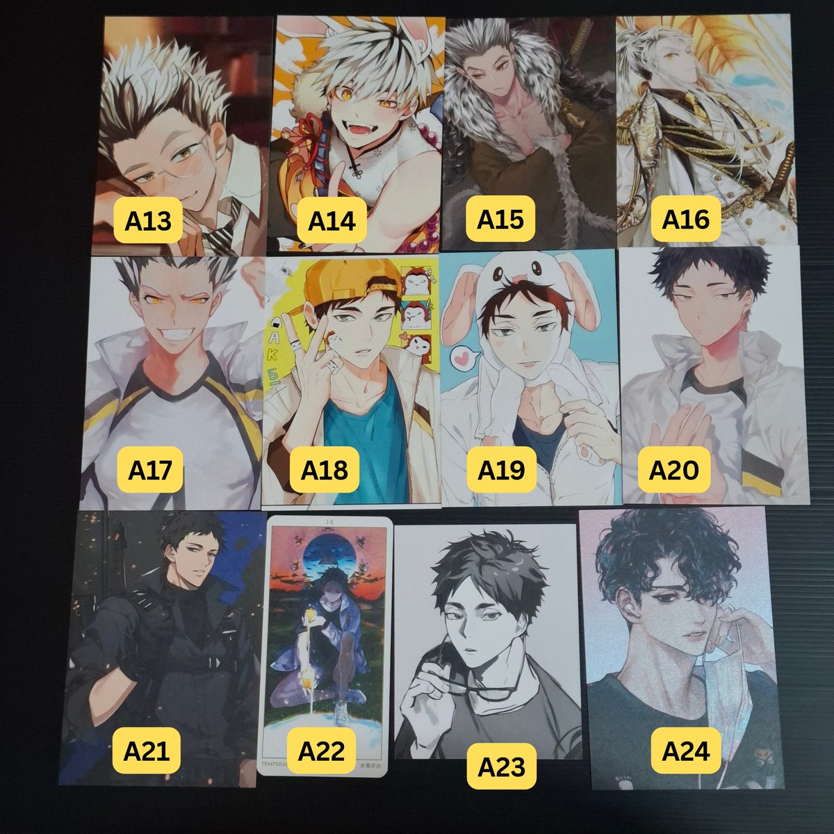 tagmilbut's tweet photo. ‼️ QRT dengan kode pada gambar untuk memesan.

Harga: Rp 10,000 /each

• Jika foto barang bertumpuk = jumlah barang lebih dari 1 buah.

Contoh: A4 ada 2 foro bertumpuk = A4 memiliki jumlah 2 buah barang. https://t.co/O22eY1cLHr