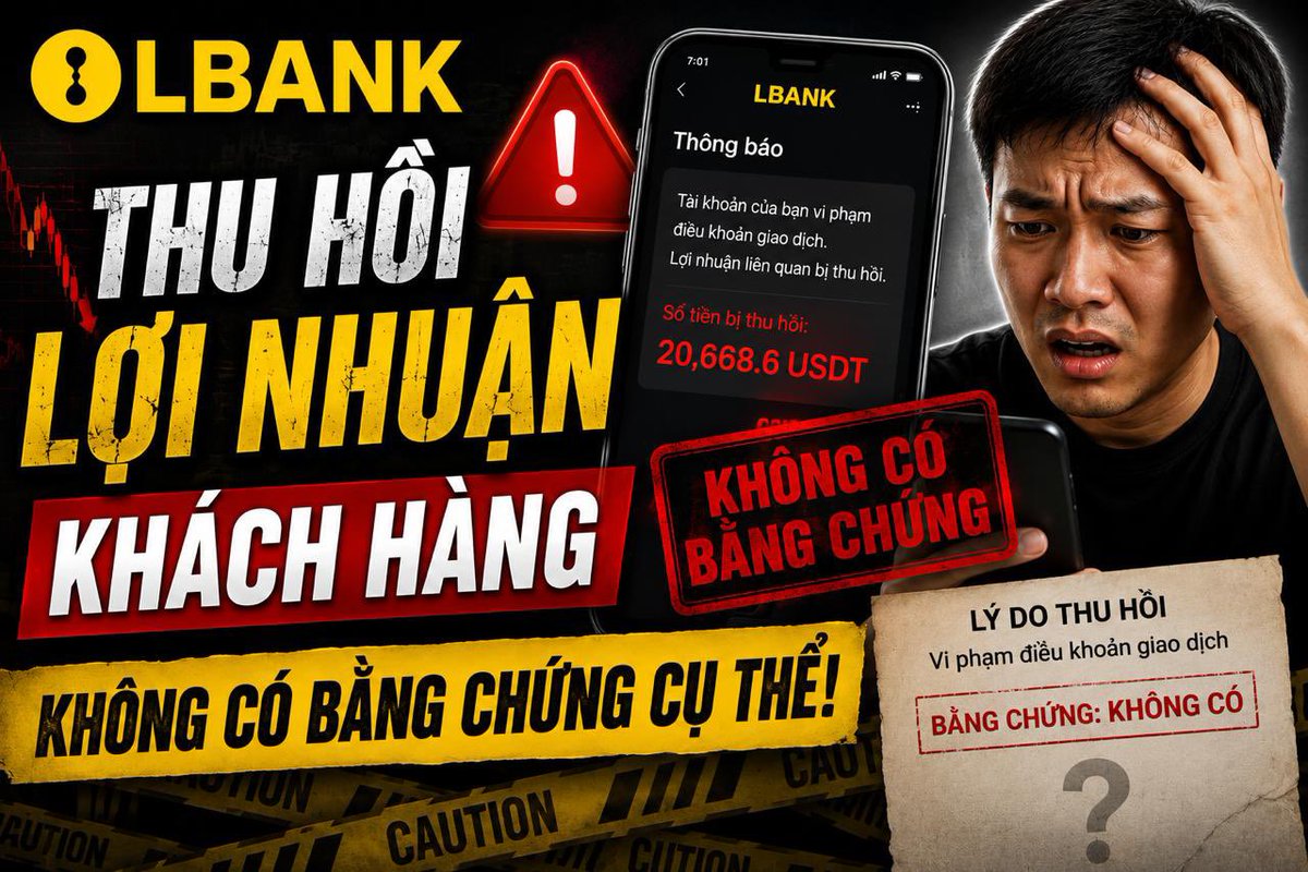 COCOteamvnn's tweet photo. LBank thu hồi lợi nhuận của whale trader Việt Nam một cách bất thường

Chúng tôi không yêu cầu @LBank_Exchange bỏ qua kiểm soát rủi ro.  Chúng tôi yêu cầu @LBank_Exchange minh bạch về việc tại sao lại thu hồi lợi nhuận của khách hàng  Chi tiết hồ sơ khách hàng cung cấp cho Cocolabs : https://t.co/ak3Jynfovk 

Sự việc được khách hàng chia sẻ: 
Khách đăng kí tài khoản LBANK dưới affiliate của bạn BD sàn. Sau khi giao dịch cặp SILVER(XAG)/USDT vĩnh cửu trong hai ngày 15/06 và 22/06, tài khoản phát sinh lợi nhuận.

Sau đó, LBank thông báo hệ thống phát hiện "abnormal arbitrage trading activity" và yêu cầu khách hàng hoàn trả 20,668.6 USDT.

Và chỉ cung cấp hai đường link tới trang chính sách chung ???  
Không có ID lệnh (Order ID). Không có mốc thời gian cụ thể. Không có bảng phân tích chi tiết lí do thu hồi. Không có hành vi vi phạm cụ thể nào được nêu rõ. Phía BD Lbank chỉ tiếp nhận đúng phần phản hồi của Risk Control và thông báo với khách hàng vụ việc mà không thể xử lý 
 Câu chuyện đã bắt đầu từ cuối tháng 5 tới bây giờ là cuối tháng 8 tức gần 3 tháng nhưng phía LBANK vẫn kiên quyết từ chối hợp tác.   Việc đưa ra công khai sự việc của Lbank thông qua CocoLabs là phương án cuối cùng khách hàng có thể làm để bảo vệ quyền lợi của chính mình. 

Case number: L4LV1S. Chi tiết câu chuyện khách hàng chia sẻ với #CocoLabs và cộng đồng để có thêm góc nhìn khách quan khi lựa chọn sàn Lbank: