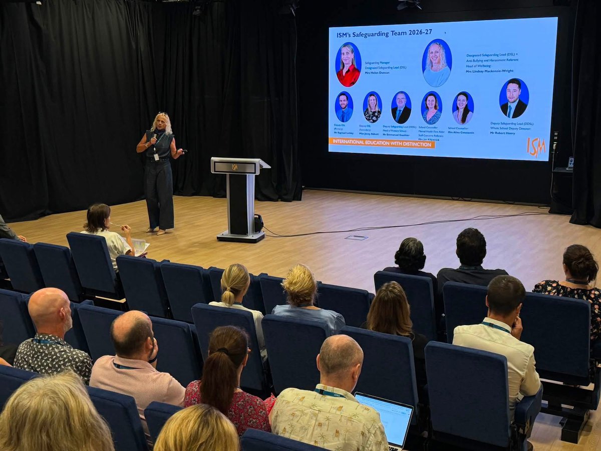 ISMonaco's tweet photo. Today, our Head of Wellbeing, Lindsay Mackenzie-Wright, led #Safeguarding sessions for all staff, revisiting key policies, anti-bullying measures &amp; our safeguarding data. We look forward to further staff training this year as we continue to prioritise our students’ wellbeing! 💙 https://t.co/Rvx8eXy26U