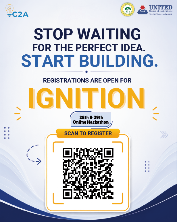 concept2ac85568's tweet photo. Your idea deserves more than a notebook. It deserves action.

Join IGNITION 2026 and turn your idea into something real.

28–29 August 2026 | Online
Entry: FREE
Registrations OPEN
Register: https://t.co/glVqGT1tpJ
#IGNITION #Hackathon2026 #Concept2Action #Innovation https://t.co/2QltvvCq9a