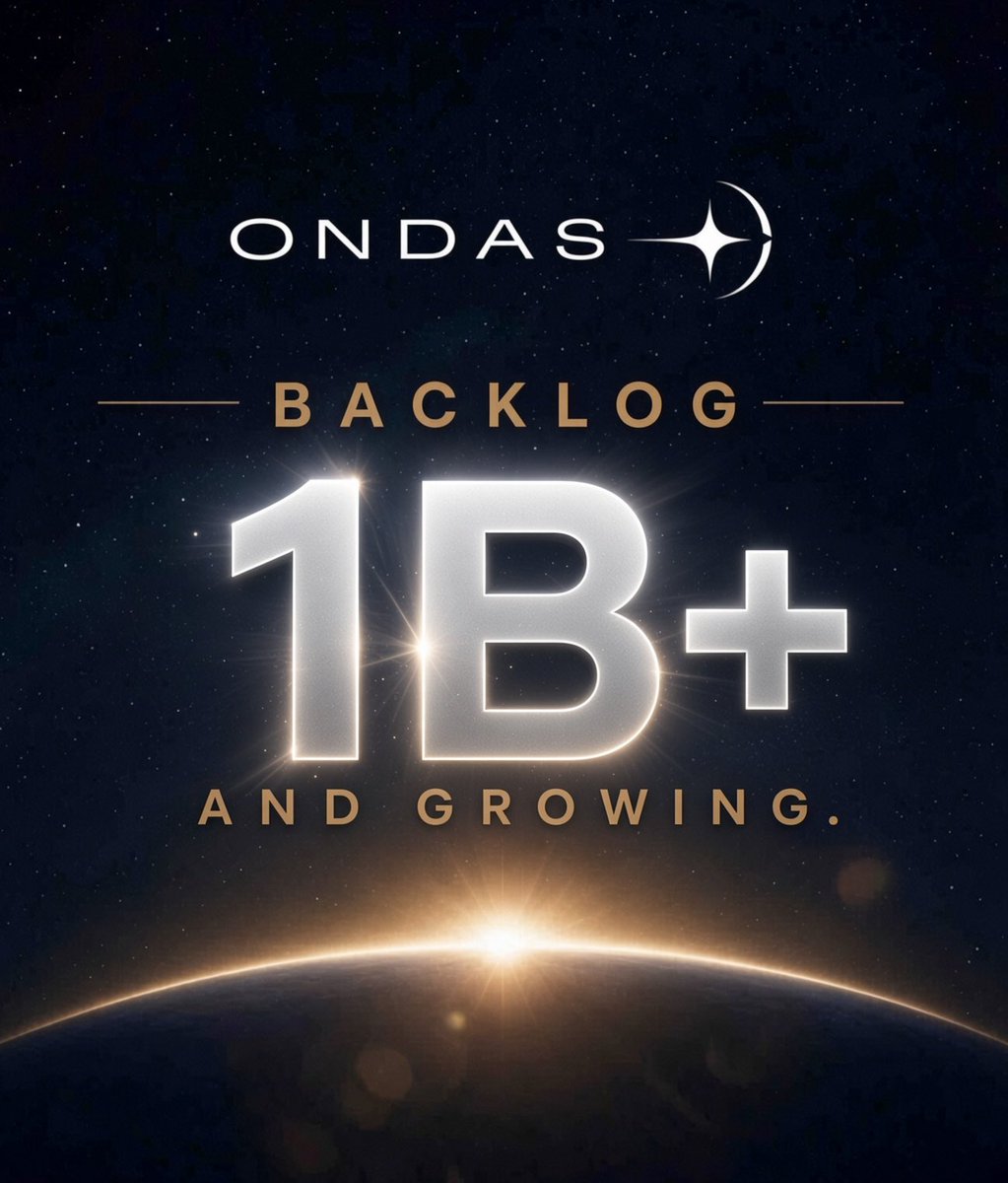 SheriffStrategy's tweet photo. $ONDS 👀 Figure this has been the case for a while but now its official : 

ONDAS BACKLOG IS NOW OVER $1B https://t.co/xcv9PY3jyF