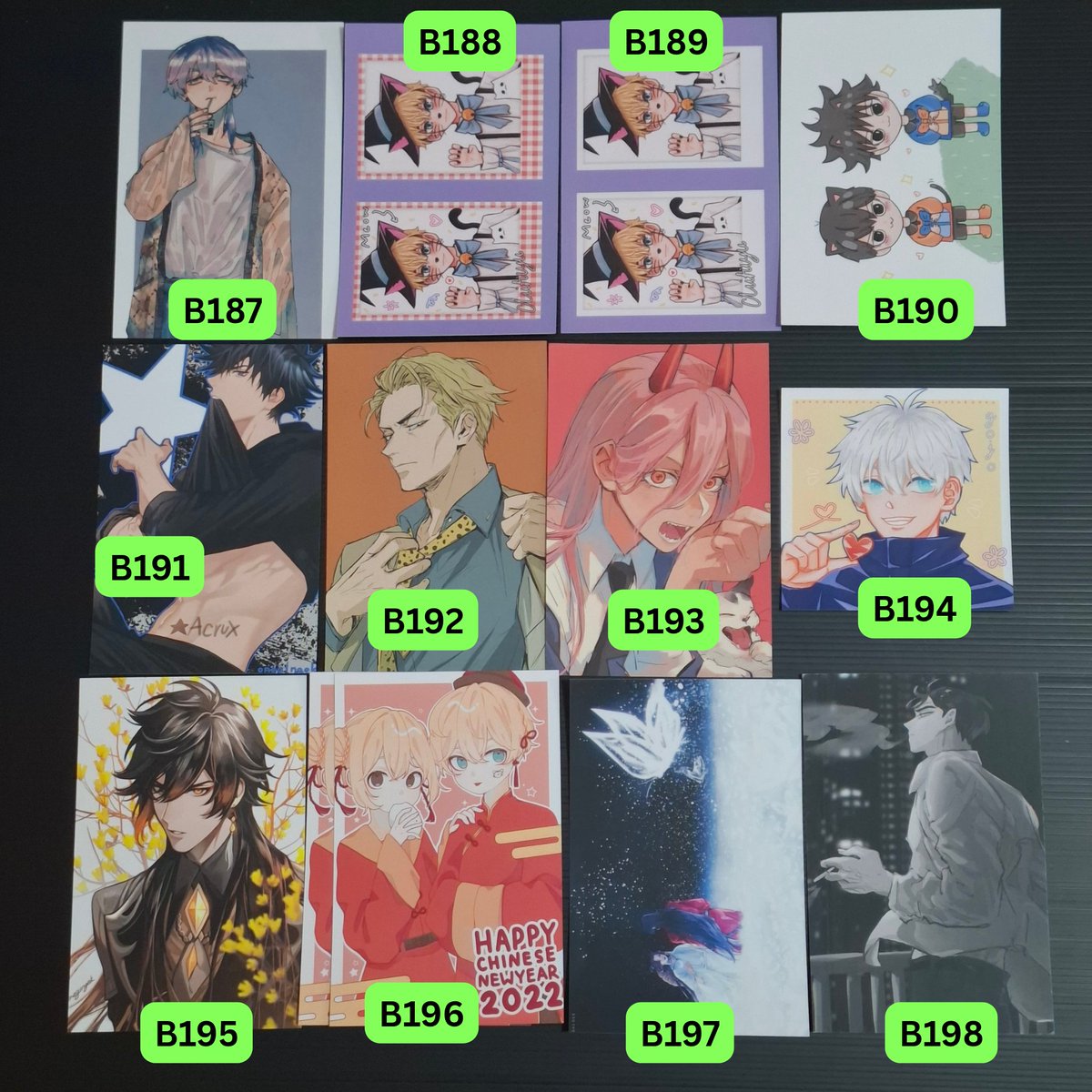 tagmilbut's tweet photo. ‼️ QRT dengan kode pada gambar untuk memesan.

Harga:
• Kode B: Rp 5,000 /each

• Jika foto barang bertumpuk = jumlah stok barang lebih dari 1 buah. https://t.co/XtdFghdOa7