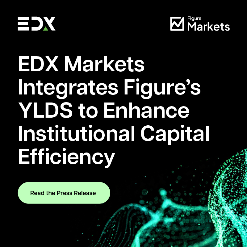 markets_edx's tweet photo. EDX Markets has integrated @Figure's YLDS, the first SEC-registered, yield-bearing digital security, to enhance institutional capital efficiency.

YLDS can be used as collateral across the EDX ecosystem. EDX will also adopt YLDS as a treasury asset.

Learn more: https://t.co/Mb5TAGBAVQ