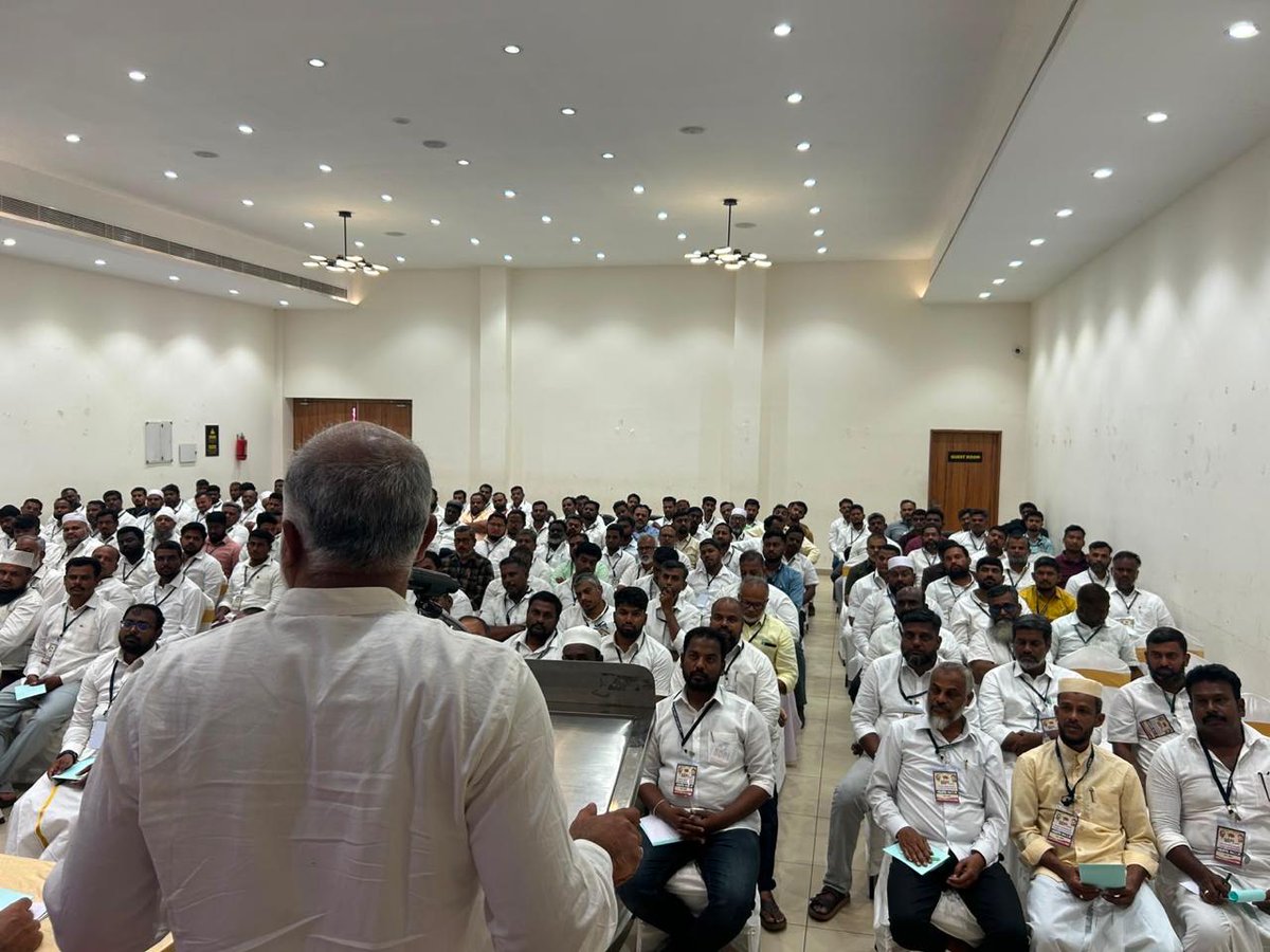 sdpofindia's tweet photo. The Social Democratic Party of India Tamil Nadu State Committee organised a leadership meeting of District Presidents and District General Secretaries in Tiruchirappalli. The meeting was presided over by Tamil Nadu State President Nellai Mubarak and attended by SDPI National General Secretary Riyaz Farangipete as the Chief Guest.

Addressing the gathering, Riyaz Farangipete appreciated the efforts of the Tamil Nadu state and district leadership in strengthening the organisation. He emphasised the importance of greater coordination between all levels of the party, systematic organisational work, and effective leadership to further strengthen the party's organisational capacity across the state.

The meeting held detailed deliberations on several key organisational matters, including the party's internal growth and organisational strengthening, preparations for the upcoming elections, strengthening the party's presence at the grassroots level, and preparations for the forthcoming Tamil Nadu State Conference. The leaders also reviewed organisational priorities and discussed strategies to further expand the party's activities across Tamil Nadu.

The leadership meeting provided an important platform for District Presidents and District General Secretaries to share their experiences, assess the current organisational situation in their respective districts, and formulate plans to strengthen party activities and enhance electoral preparedness in the coming period.

The meeting was attended by State General Secretaries Ahmed Navavi, Abubacker Siddique, and A.K. Kareem, State Secretary Firoz Shafeeq, along with other state and district level leaders.

The meeting concluded with a renewed commitment to strengthen the organisation, improve coordination between the state and district committees, intensify grassroots organisational work, and build a strong, effective, people oriented political alternative in Tamil Nadu.