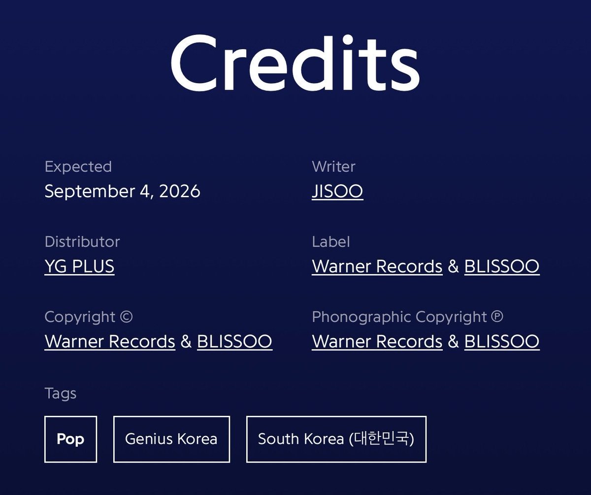 sooyahforever's tweet photo. According to Genius,#JISOO is credited as a writer on her new single “CLICK”🎠🎪! https://t.co/rsD8bwgqM2