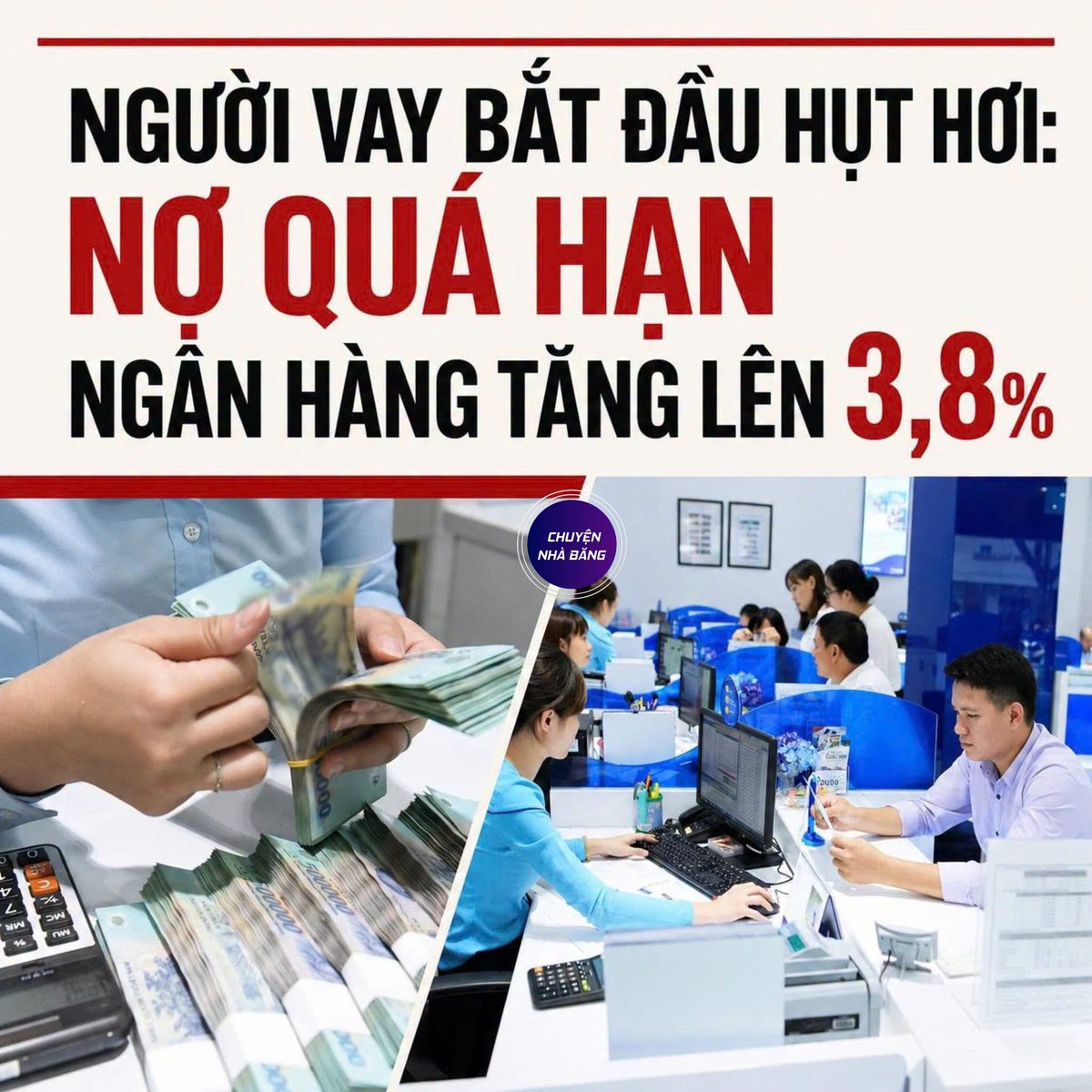 nguyen_alex2517's tweet photo. Khả năng trả nợ của ng dân và DNđang có dấu hiệu suy yếu, kéo tỷ lệ nợ quá hạn toàn ngành NH lên 3,8% trong 1/2năm 2026, từ mức 3,3% cuối năm ngoái.
Theo VIS Rating, áp lực trước đây tập trung nhiều ở các NHnhỏ&amp;vừa, nay đã xhiện tại một số nhà băng lớn https://t.co/aa0WXy4bTc