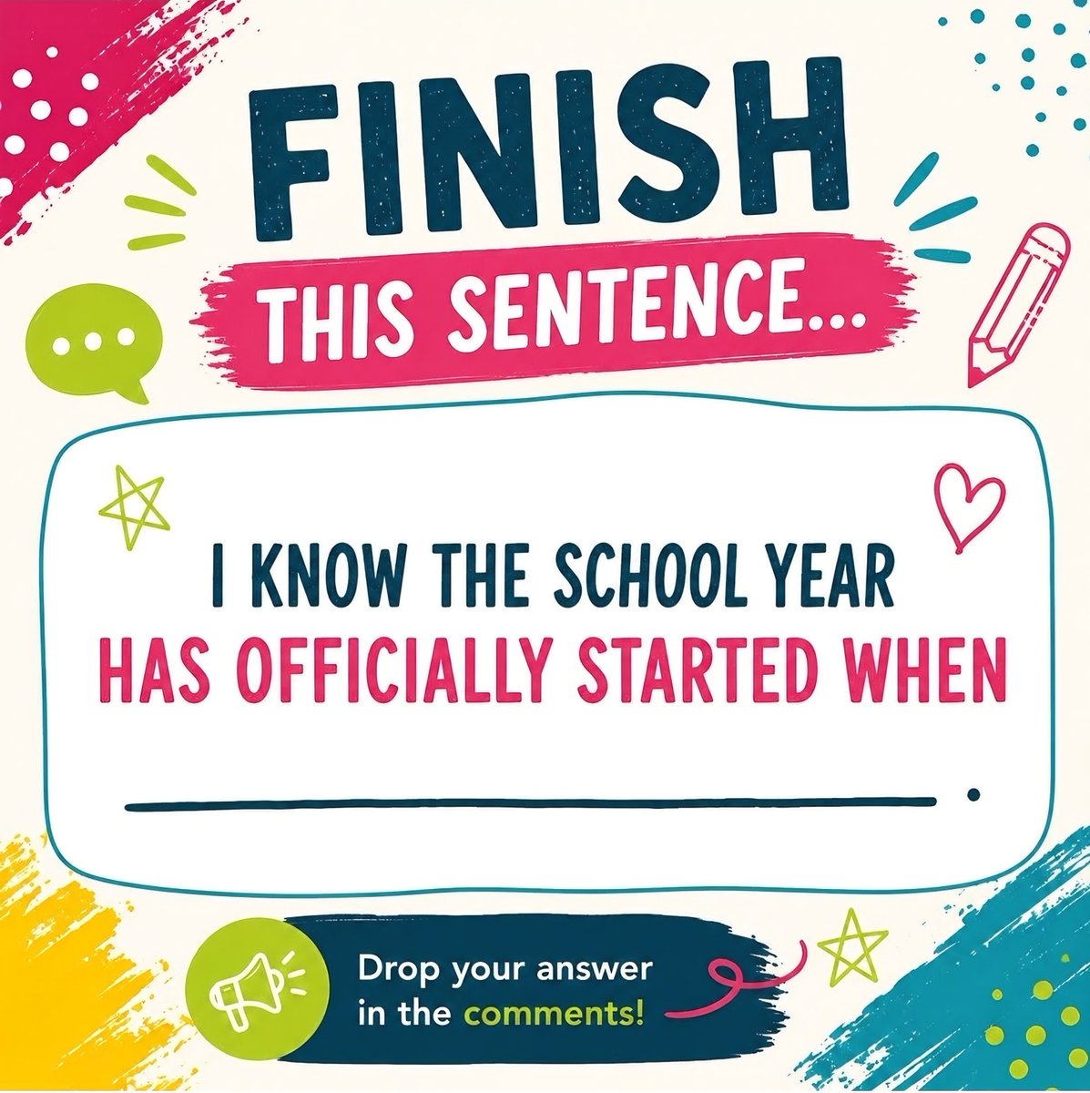 WCPSSProfLearn's tweet photo. The start of a new school year always brings new moments! 💚

💬Finish the sentence:
I know the school year has officially started when ______________.

Drop your answer in the comments! ⬇️

#TeacherLife #BackToIt https://t.co/vUMtLWJDOj