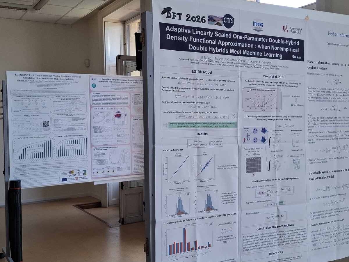 uik_eus's tweet photo. Day 2 at the 21st International Conference on Density Functional Theory and its Applications (DFT2026)!

Looking forward to an inspiring week of cutting-edge science and innovation, bringing together DFT developers and users from around the world to explore the latest advances in theory, functionals, and machine learning.

🔗 https://t.co/JsEZ5j8yhF

@DIPCehu  

@Microsoft #PSIKNetwork #FACCTs @QuimComp #Springer

#UIK #DFT2026