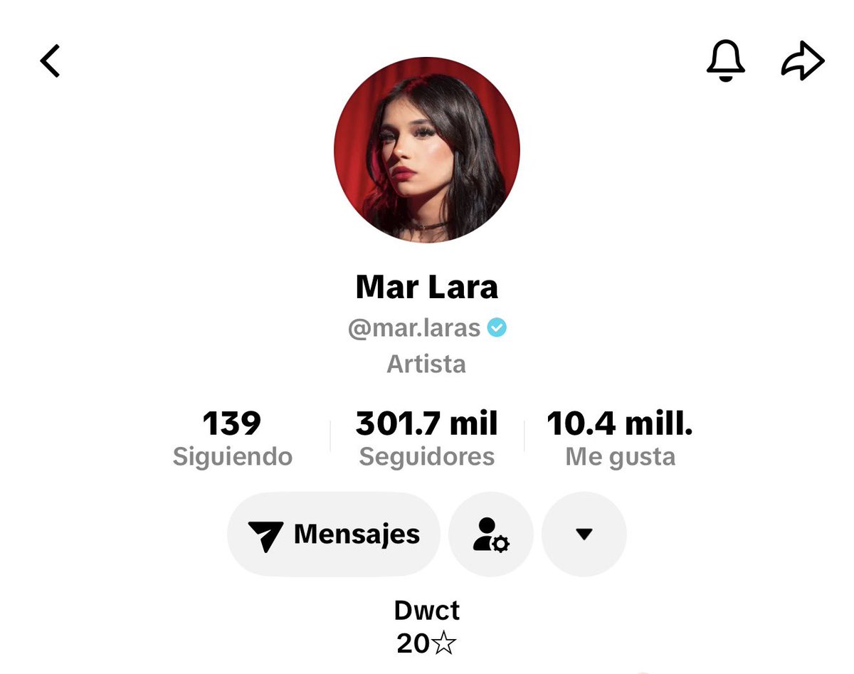 stmarlaras's tweet photo. Mar está verificada en TikTok. ⭐️ https://t.co/IagJniytjB