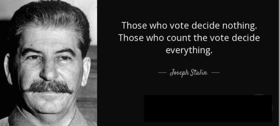 Jimzdog's tweet photo. @oldguy_steve Easy. Run the printers. Deliver ballots 3rd party. Count until you are ahead. https://t.co/2AvjNSR08b